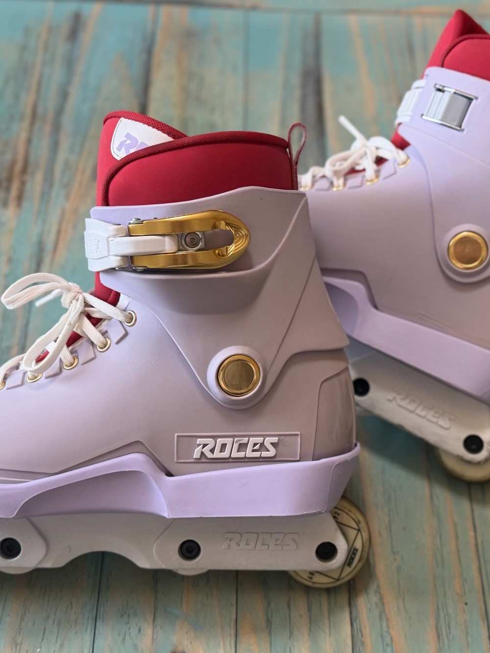 Roces M12 Bobbi Spassov lavender in-line skates size 10 Men’s